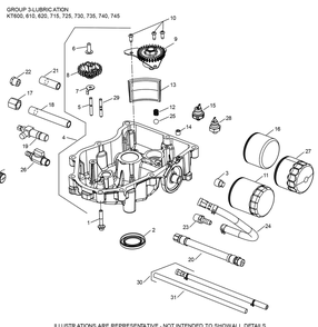 Kt735-3102 Lubrication Diagram and Parts List for KT735-3102  Cub Cadet Lawn Tractor